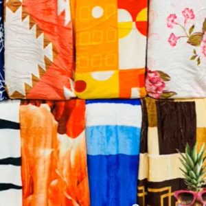 MANTA PIEL DE DURAZNO ESTAMPADA