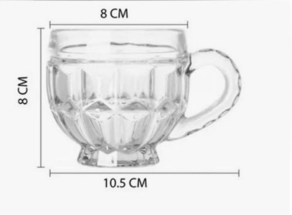 SET DE TAZAS VIDRIO LABRADA PACK X 6 - Imagen 2